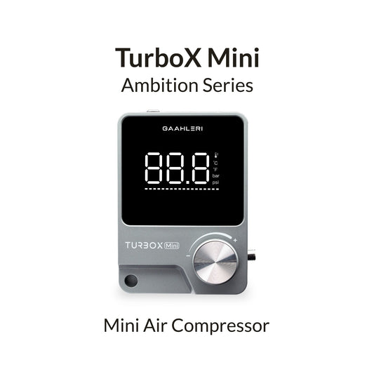 Gaahleri TurboX Mini air compressor, front view