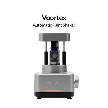 Gaahleri Voortex automatic paint shaker with a dropper bottle locked in