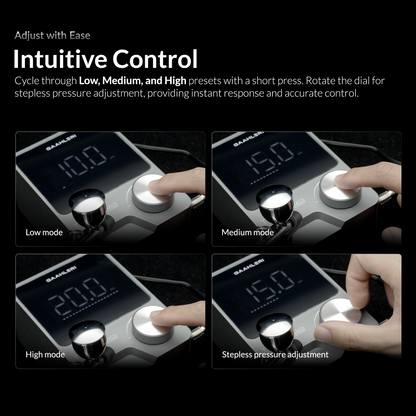 TurboX Mini low, medium and high pressure presets