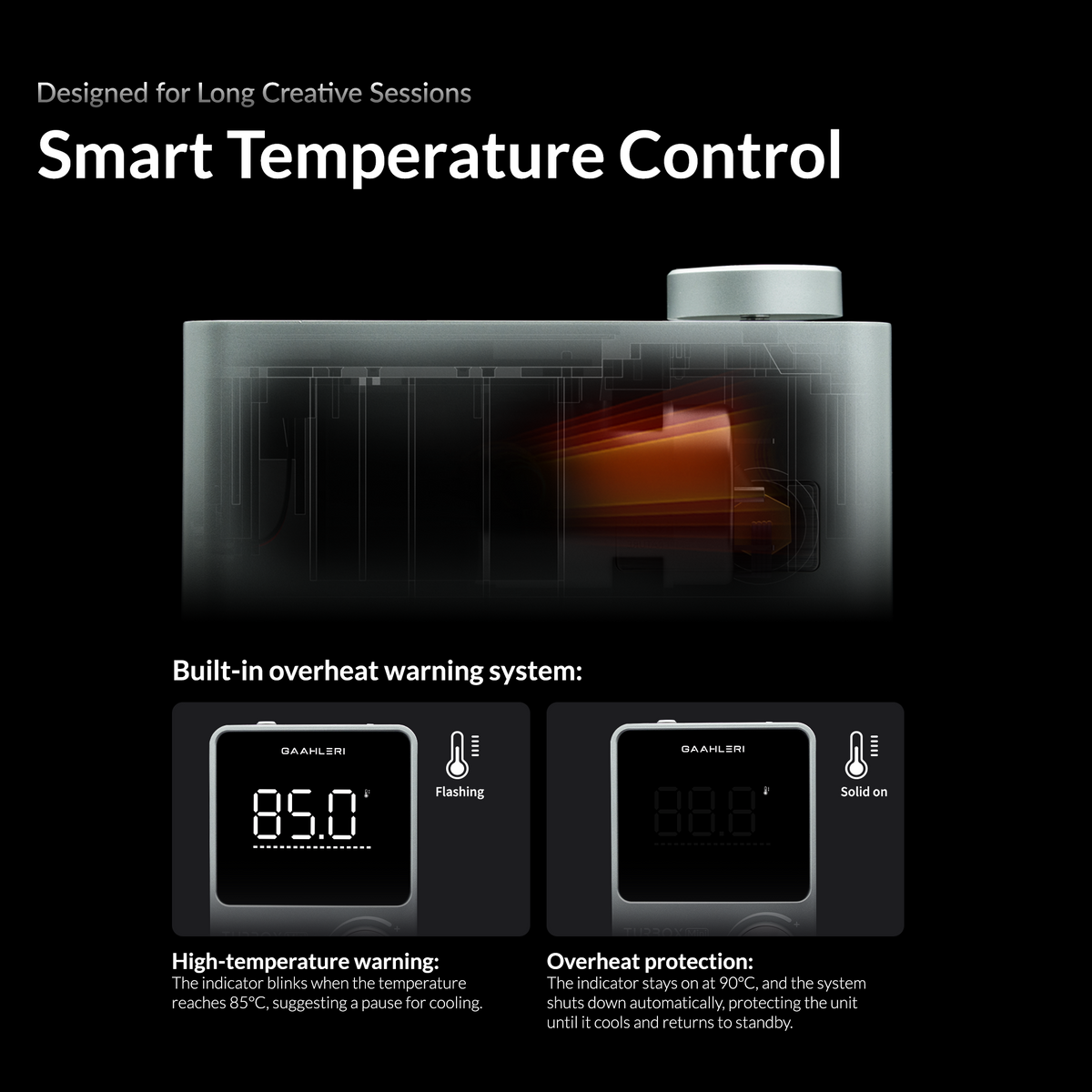 TurboX Mini overheat warning and shutdown