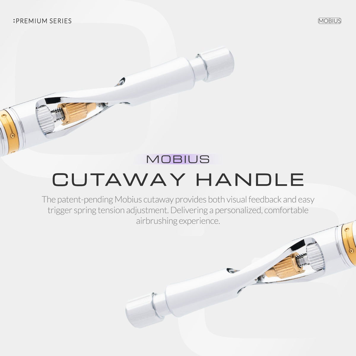 Mobius cutaway handle with trigger spring adjustment