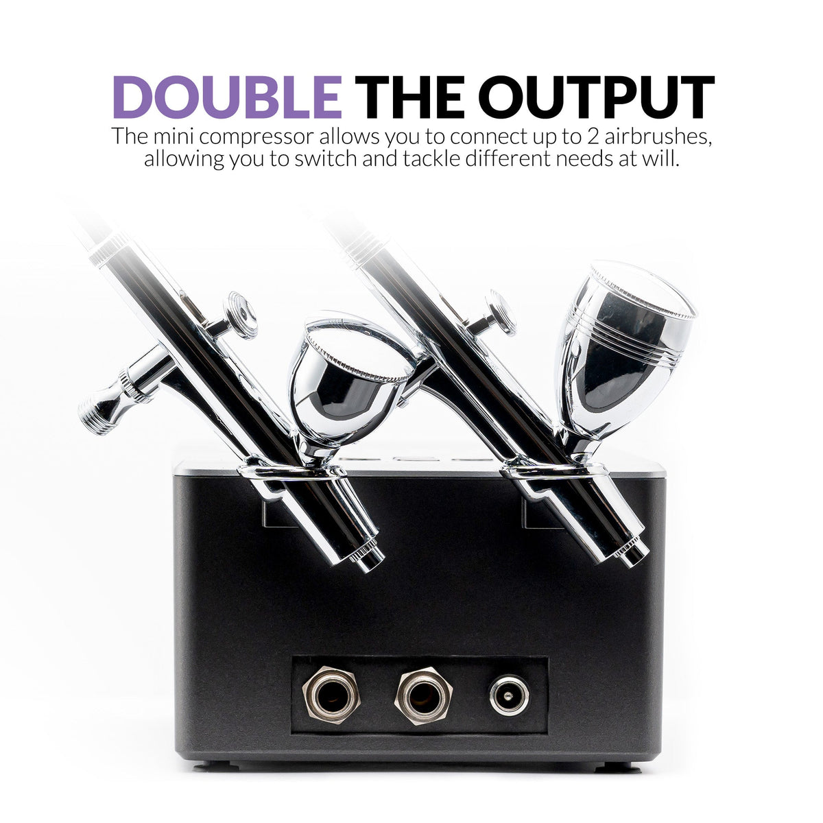 GTS-06 twin air outlets with two airbrushes connected