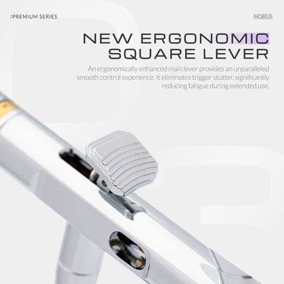 Mobius square trigger lever close-up