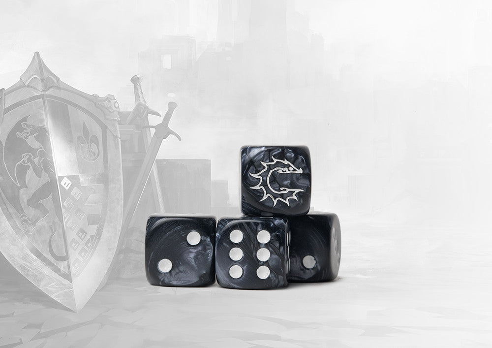Conquest - Logo Dice: Dark Grey Marbled, 24 per pack - image 4