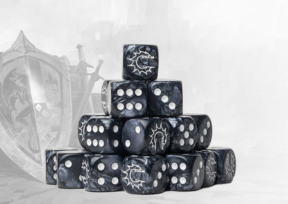 Conquest - Logo Dice: Dark Grey Marbled, 24 per pack - image 1