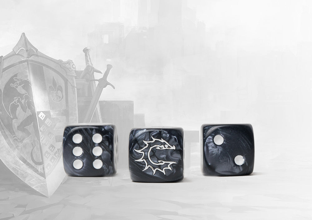 Conquest - Logo Dice: Dark Grey Marbled, 24 per pack - image 5