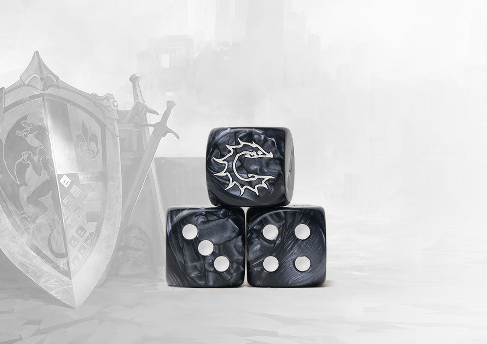 Conquest - Logo Dice: Dark Grey Marbled, 24 per pack - image 2