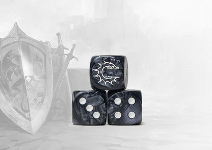 Conquest - Logo Dice: Dark Grey Marbled, 24 per pack - image 2