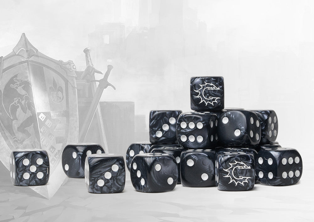 Conquest - Logo Dice: Dark Grey Marbled, 24 per pack - image 3