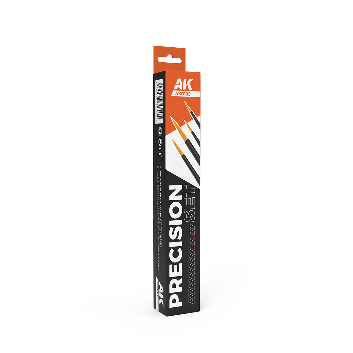 AK Interactive AKB105 Precision Brushes Set, 4 brush box front
