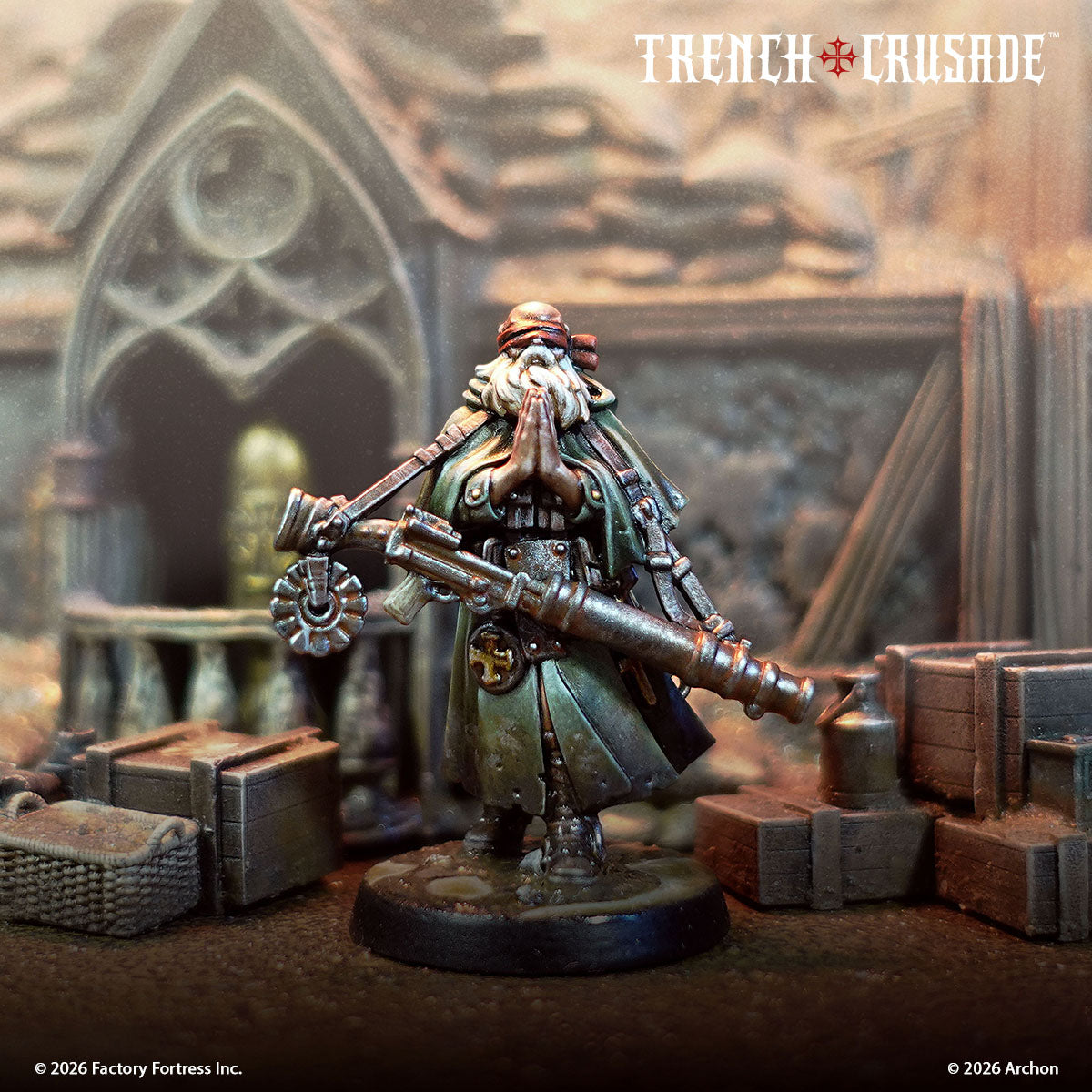 Trench Crusade Sniper Priest miniature detail
