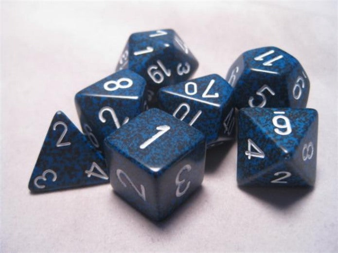 Chessex Dice: Speckled Polyhedral Stealth 7-Die Set